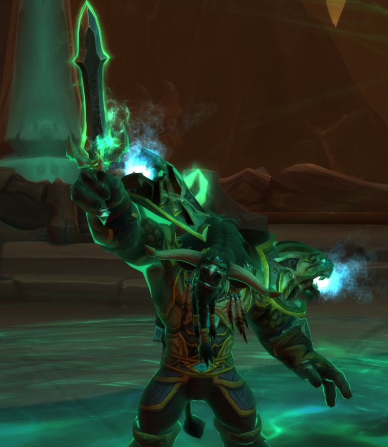 Un tauren à l'épée enflammée